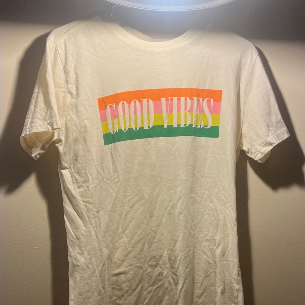 Old Navy Cream 'Good Vibes' Tee